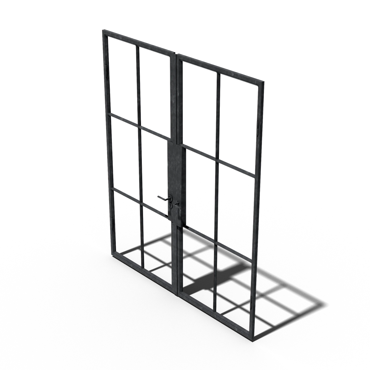 Configured Double Steel Door, angled view
