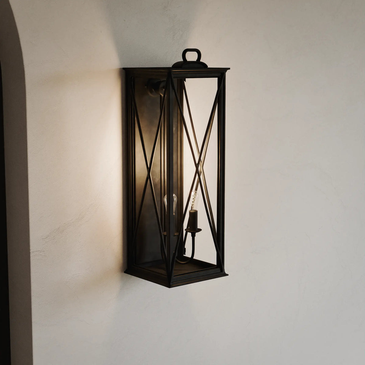 Colonial Wall Mounted Lantern, Extra Tall