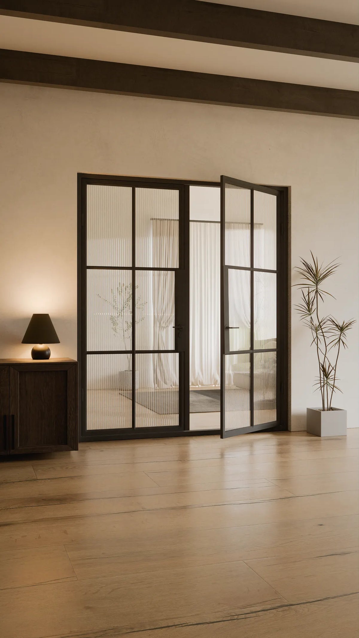Double Steel Door A1, room setting