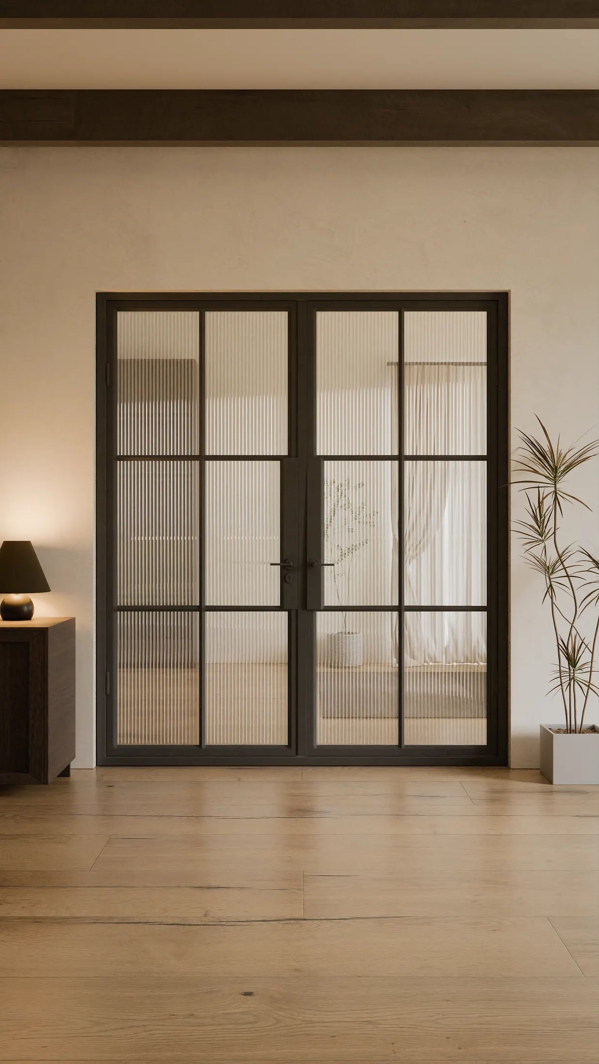Double Steel Door A1, room setting