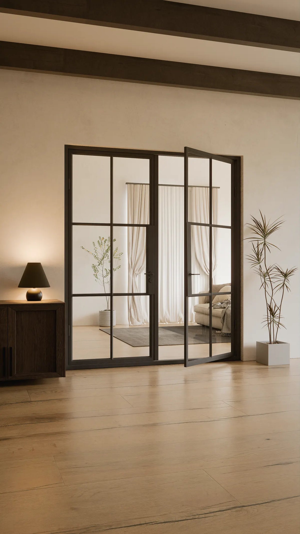 Double Steel Door A1, room setting