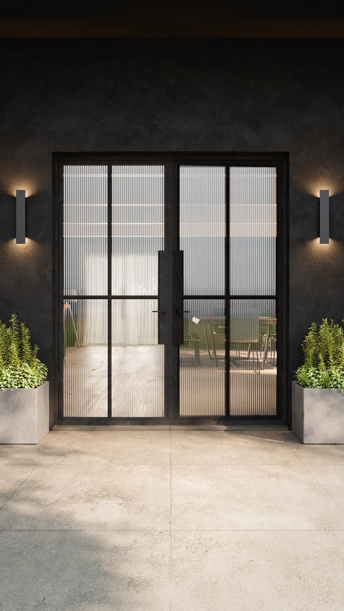 Double Steel Door A3, room setting
