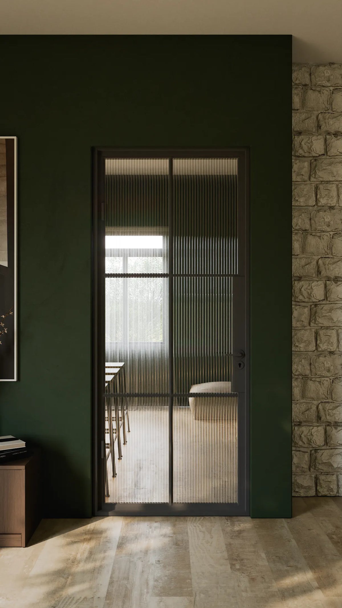 Single Steel Door A1, room setting
