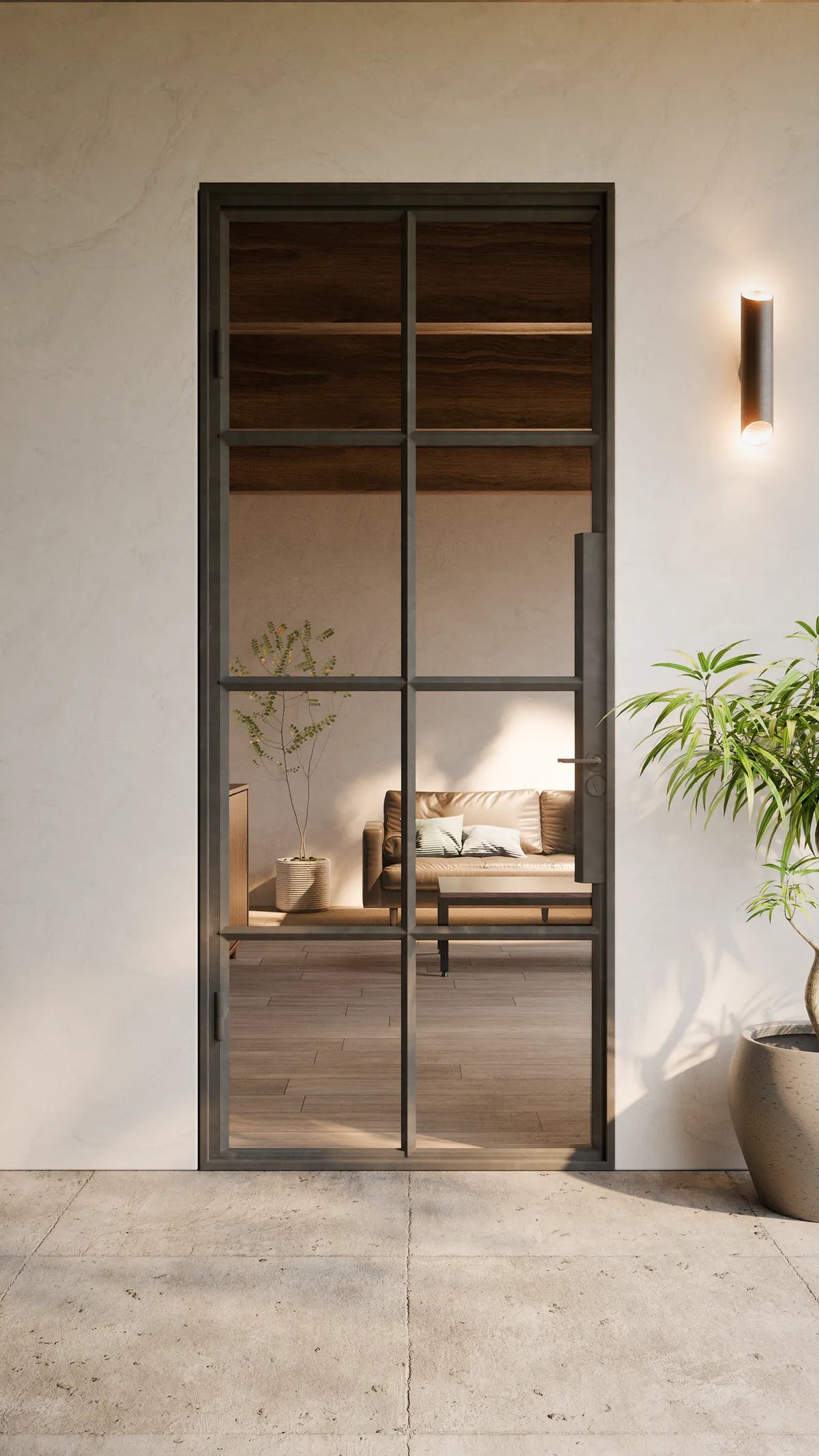 Single Steel Door A2, room setting