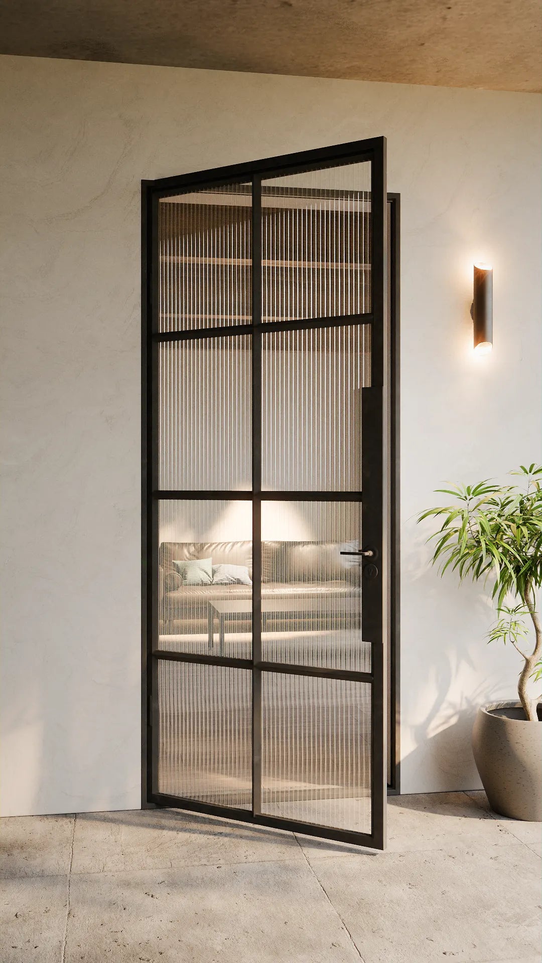Single Steel Door A2, room setting