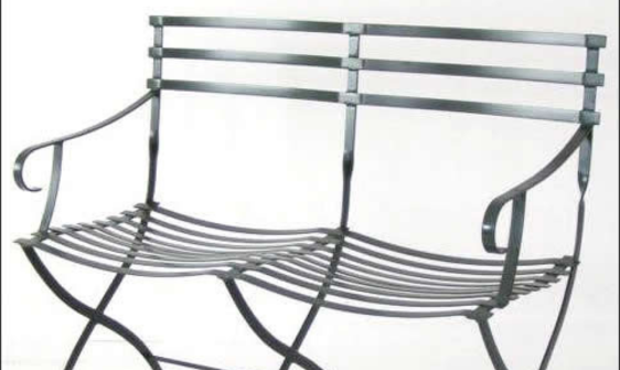 wrought iron garden bench